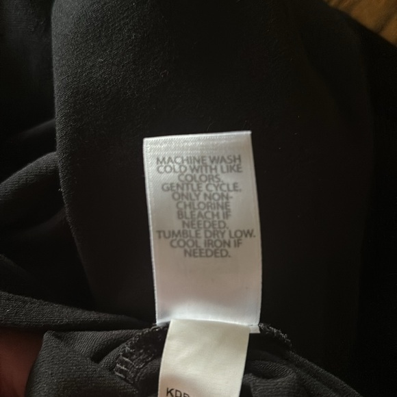 NEW J.Jill Black Sleeveless Maxi Dress Size Small V Neck Floral Hem Long Sheath - Picture 6 of 8